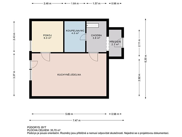Prodej bytu 1+1 36 m² - foto 6