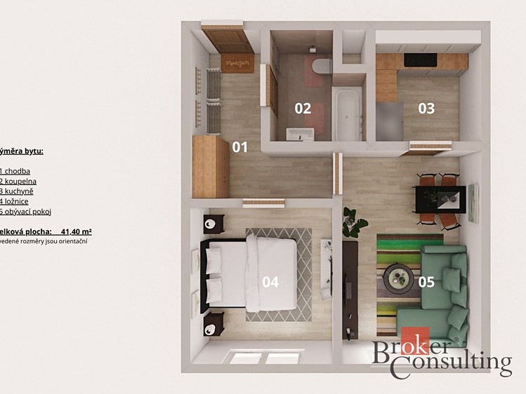 Prodej bytu 2+kk 41 m² - foto 3