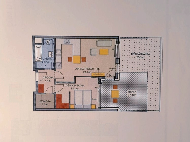 Prodej bytu 2+kk 55 m² - foto 2