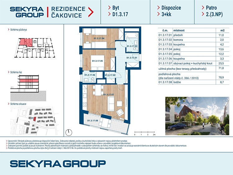 Prodej bytu 3+kk 72 m² - foto 2