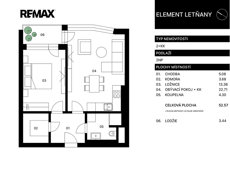 Prodej bytu 2+kk 53 m² - foto 3