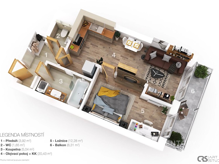 Prodej bytu 2+kk 46 m² - foto 3
