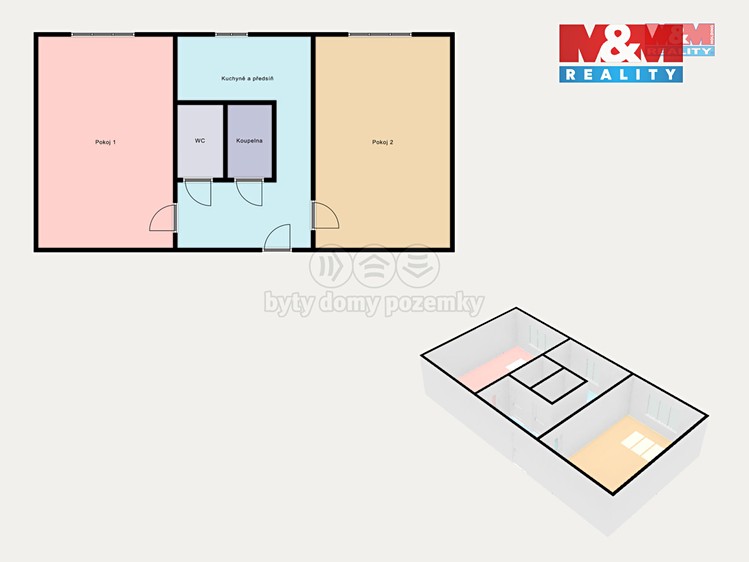 Prodej bytu 2+1 56 m² - foto 4