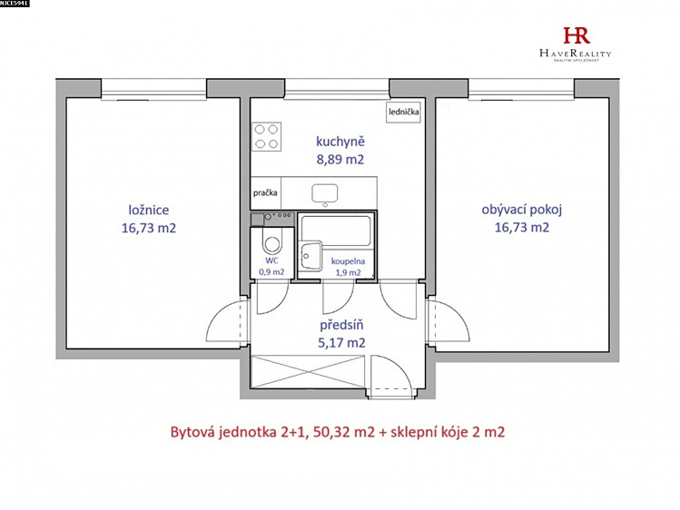 Prodej bytu 2+1 52 m² - foto 5