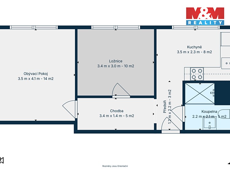 Prodej bytu 2+1 44 m² - foto 4