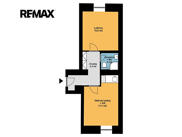Pronájem bytu 2+kk 29 m² - foto 2