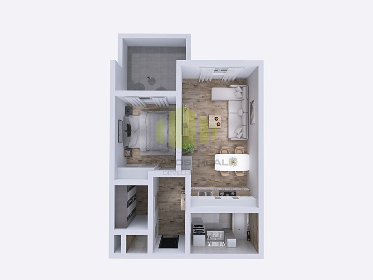 Pronájem bytu 2+kk 54 m² - foto 3