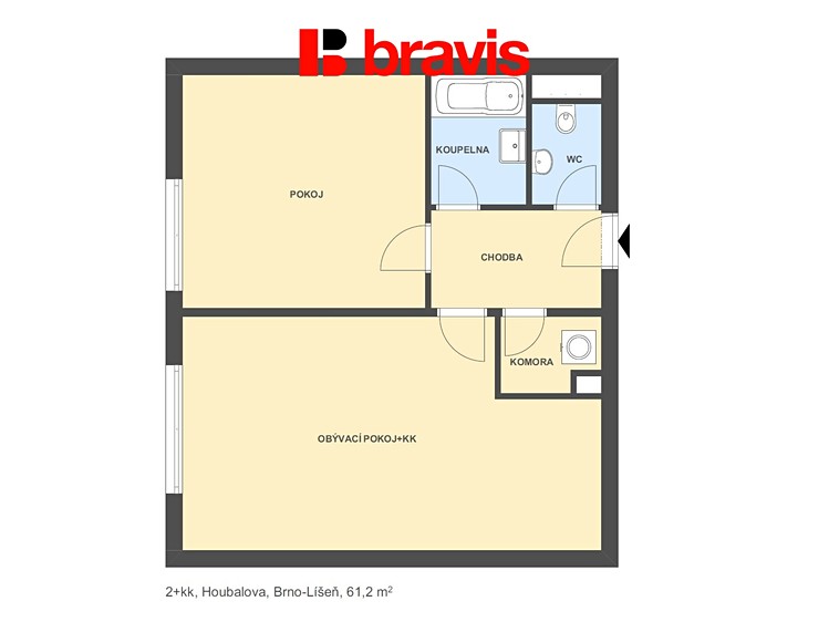 Pronájem bytu 2+kk 61 m² - foto 5