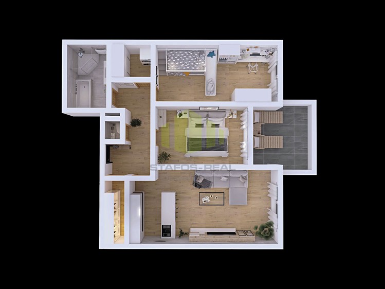 Pronájem bytu 3+kk 88 m² - foto 2