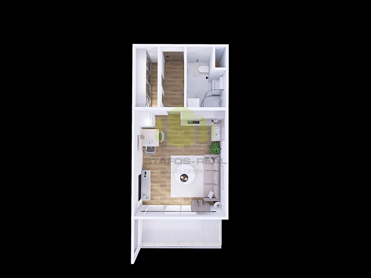 Pronájem bytu 1+kk 38 m² - foto 4