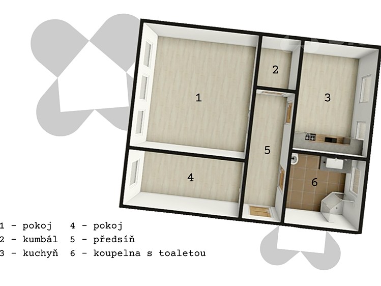 Pronájem bytu 2+1 51 m² - foto 8