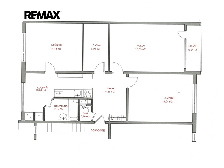 Pronájem bytu 3+1 79 m² (Jednopodlažní) - foto 4