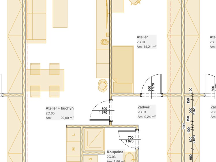 Pronájem bytu 2+kk 59 m² - foto 4