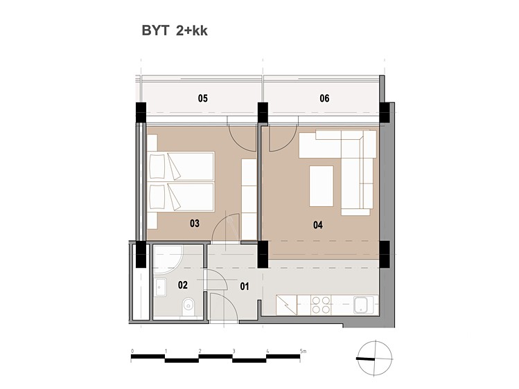 Pronájem bytu 2+kk 36 m² - foto 6