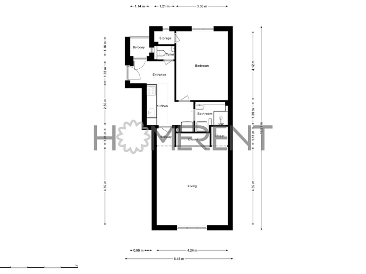 Pronájem bytu 2+1 53 m² (Jednopodlažní) - foto 7
