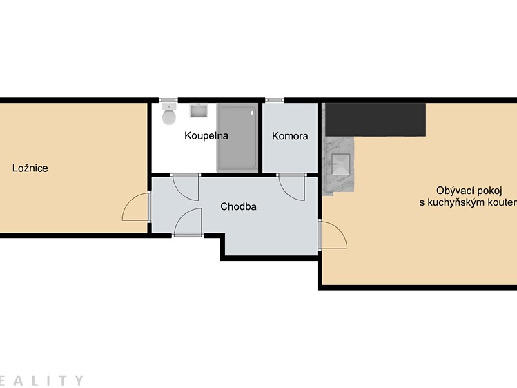 Pronájem bytu 2+kk 52 m² - foto 2