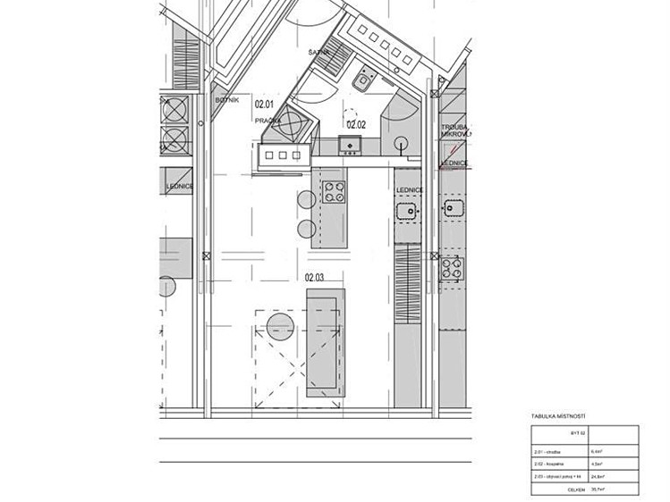 Pronájem bytu 1+kk 39 m² (Podkrovní) - foto 7