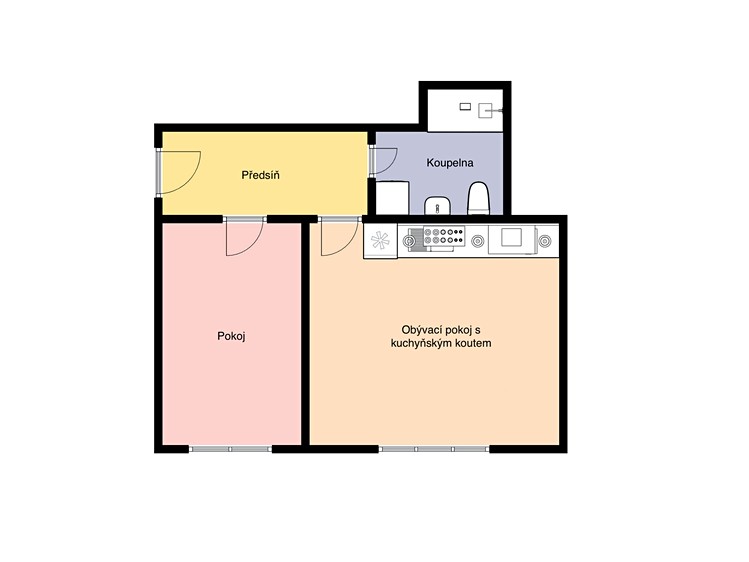 Pronájem bytu 2+kk 50 m² (Jednopodlažní) - foto 2