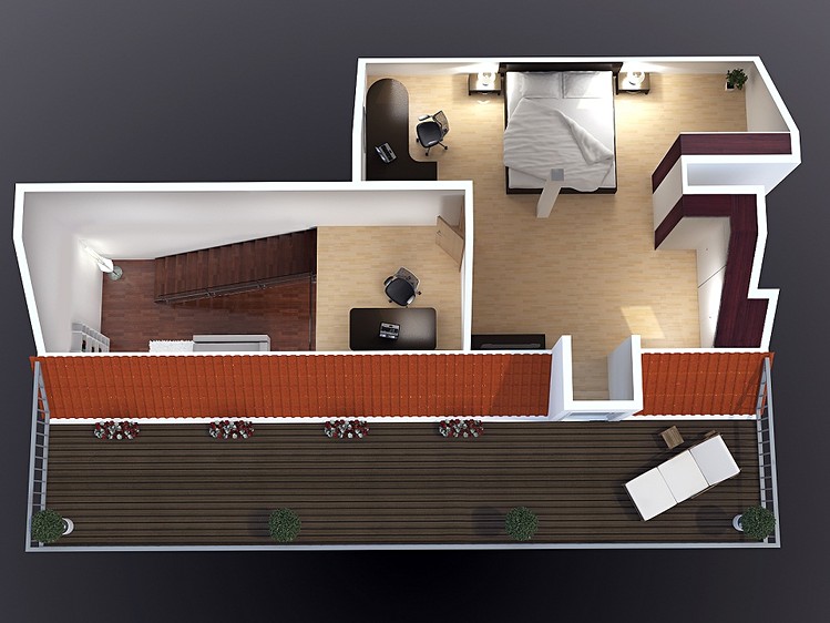 Pronájem bytu 2+kk 103 m² (Podkrovní) - foto 6
