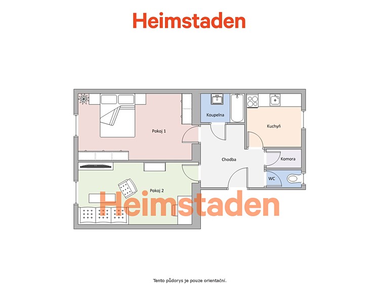 Pronájem bytu 2+1 60 m² - foto 8