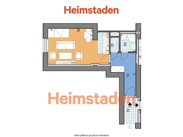 Pronájem bytu 1+kk 27 m² - foto 8