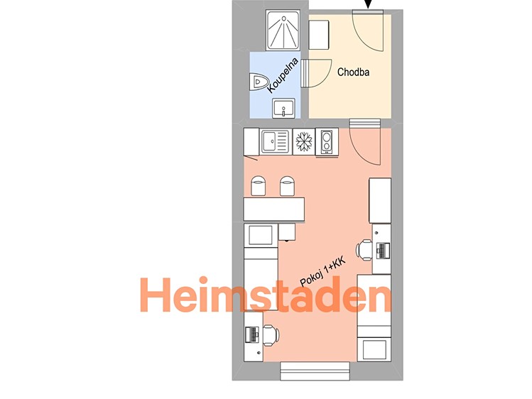 Pronájem bytu 1+kk 28 m² - foto 8