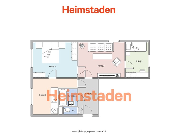 Pronájem bytu 3+1 57 m² - foto 8