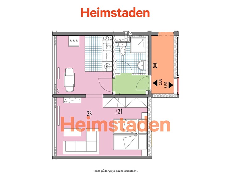 Pronájem bytu 1+kk 35 m² - foto 6
