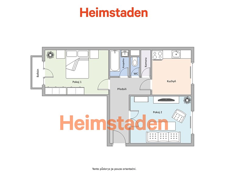 Pronájem bytu 2+1 56 m² - foto 8