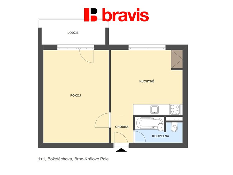 Pronájem bytu 1+1 32 m² - foto 5