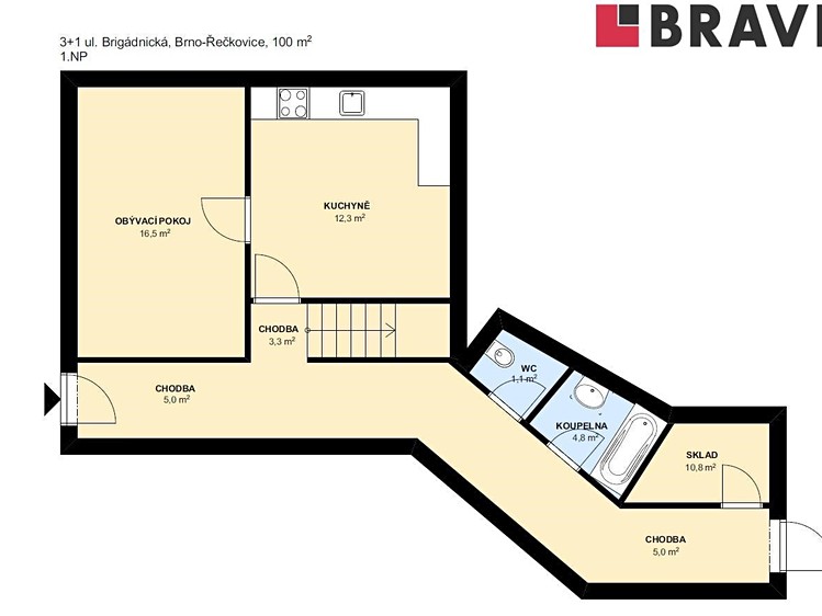 Pronájem bytu 1+1 33 m² - foto 6