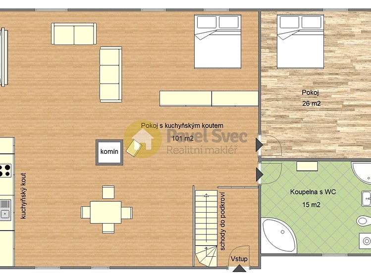 Pronájem bytu 2+kk 145 m² (Loft) - foto 4