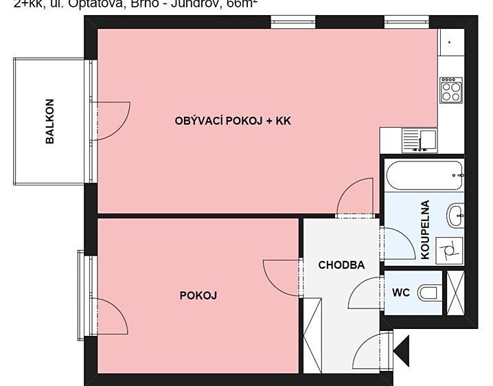 Pronájem bytu 2+kk 66 m² - foto 5
