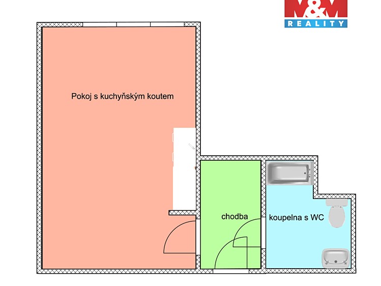 Pronájem bytu 1+kk 27 m² - foto 6