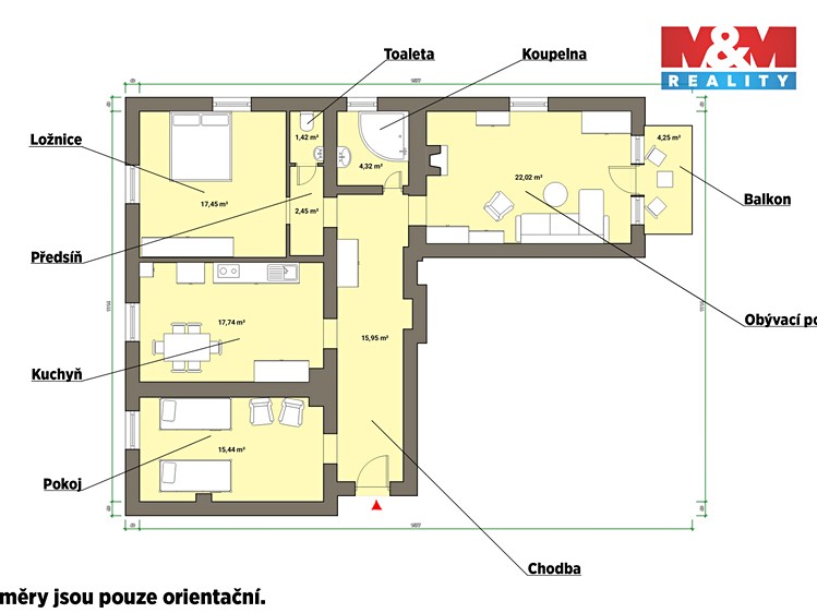 Pronájem bytu 3+1 67 m² - foto 7