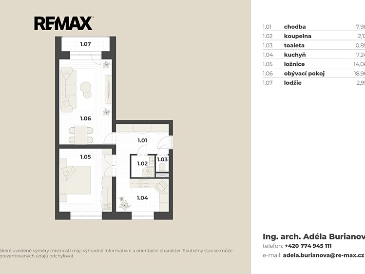 Pronájem bytu 2+1 51 m² - foto 3