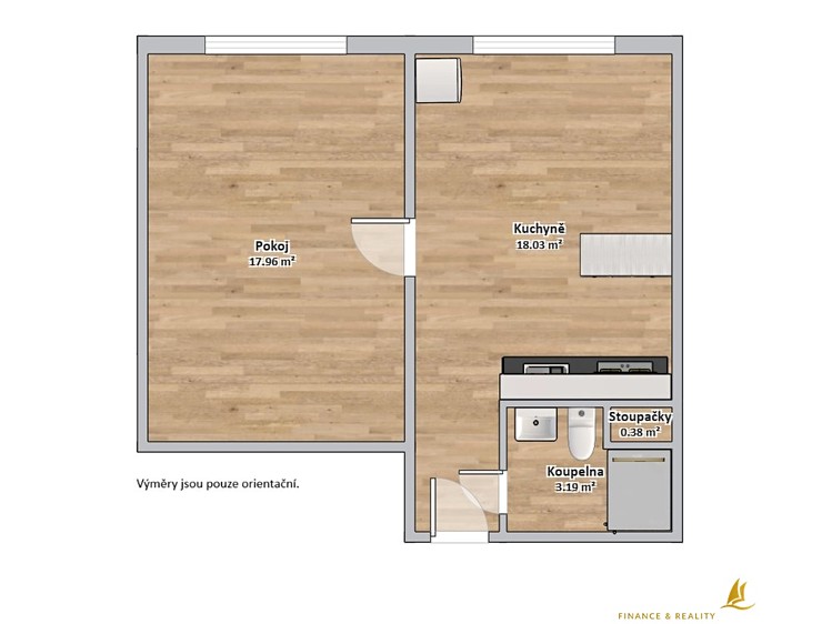 Pronájem bytu 1+1 40 m² - foto 5