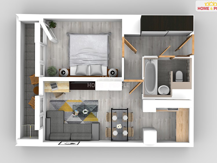 Pronájem bytu 2+kk 40 m² - foto 4