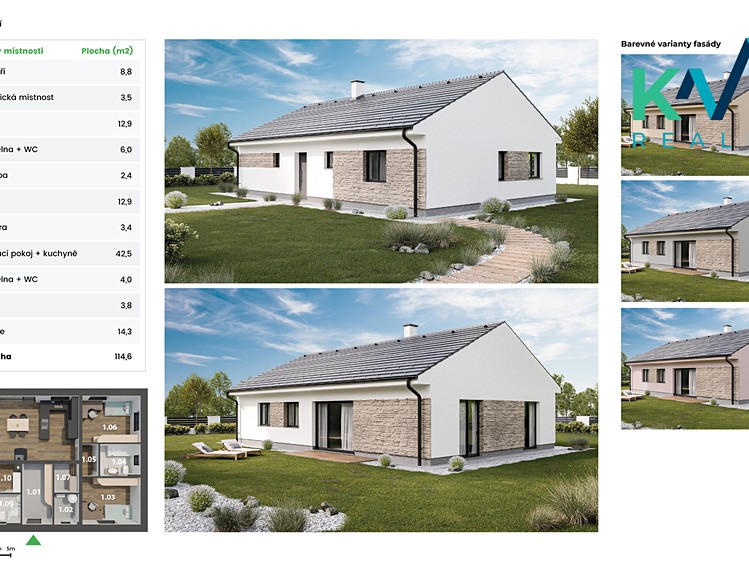 Prodej projektu na klíč 114 m², pozemek 954 m² - foto 1