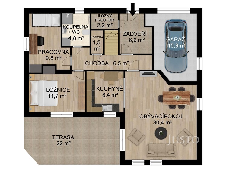 Prodej rodinného domu 131 m², pozemek 538 m² - foto 2