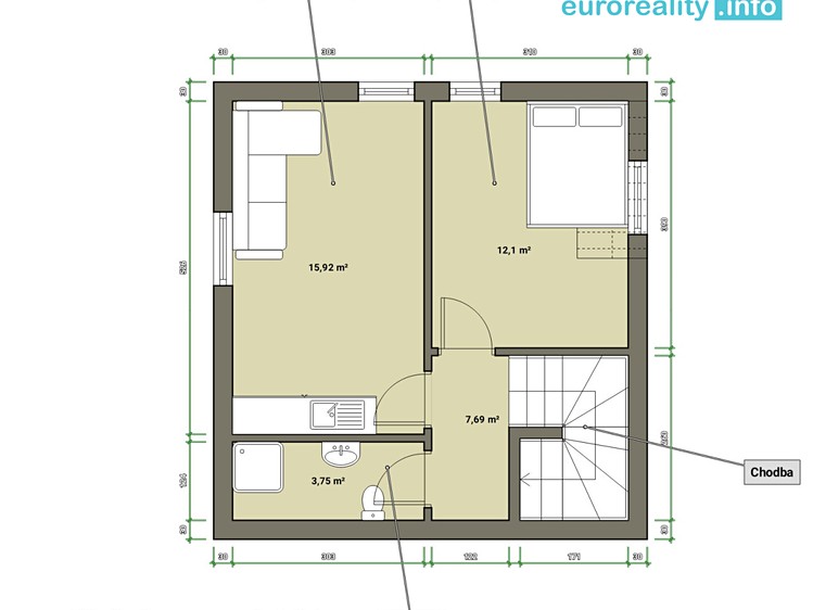 Pronájem rodinného domu 95 m², pozemek 238 m² - foto 6