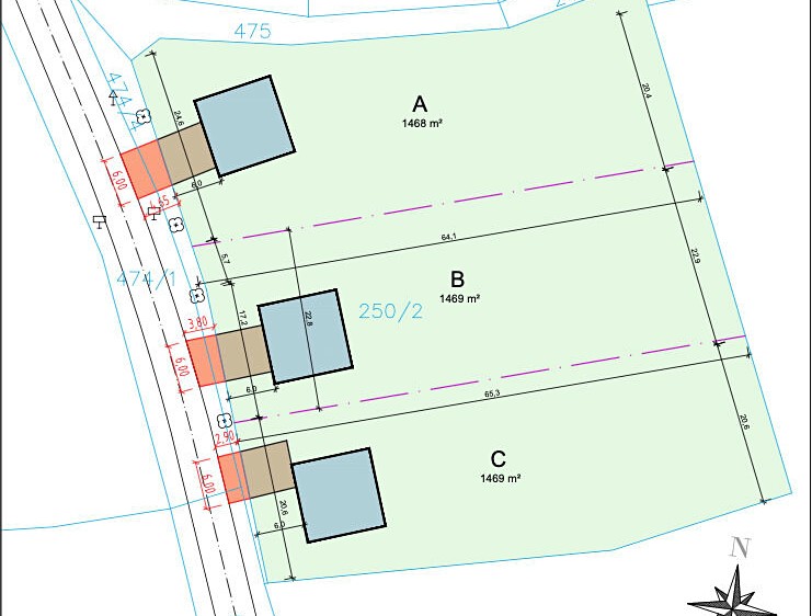 Prodej stavebního pozemku 1 468 m² - foto 2
