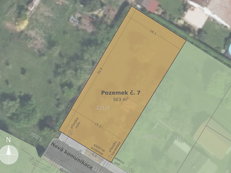 Prodej stavebního pozemku 563 m² - foto 2