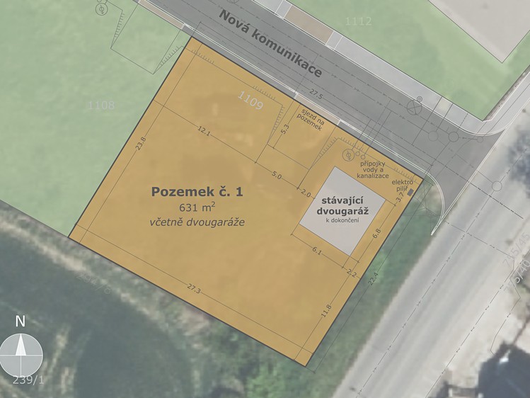 Prodej stavebního pozemku 631 m² - foto 2