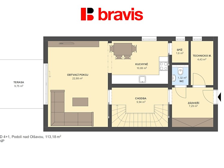 Prodej stavebního pozemku 1 113 m² - foto 5