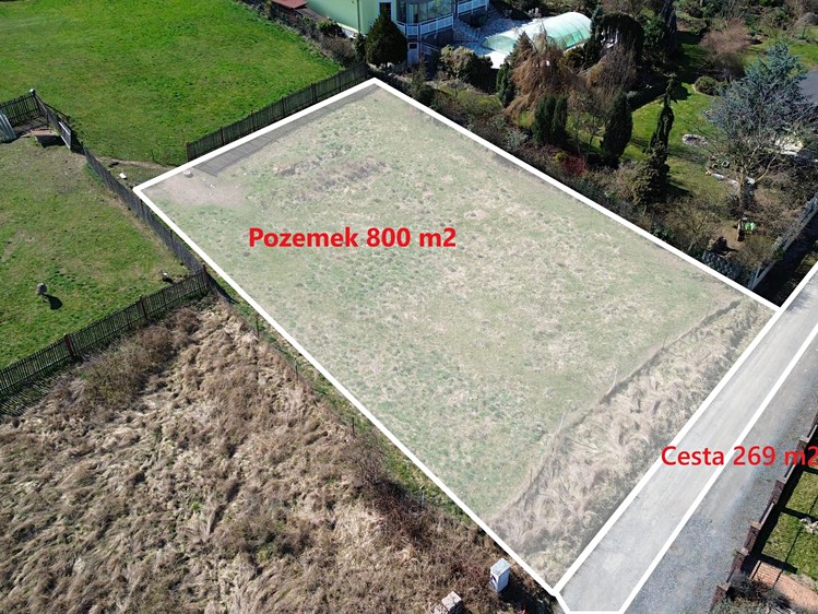 Prodej stavebního pozemku 800 m² - foto 3