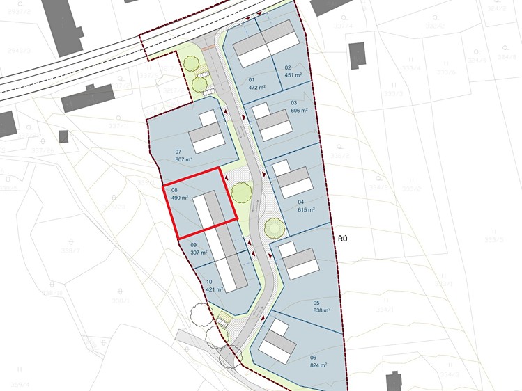 Prodej stavebního pozemku 500 m² - foto 1