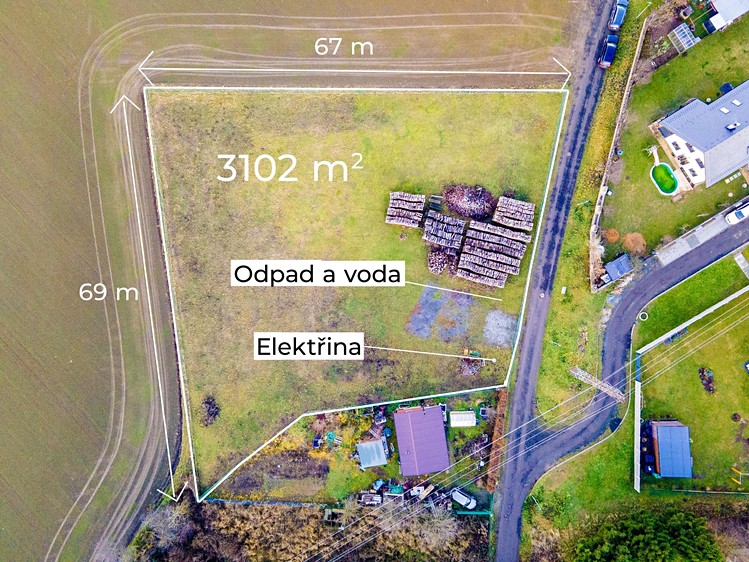 Prodej  stavebního pozemku 3 102 m² - foto 3