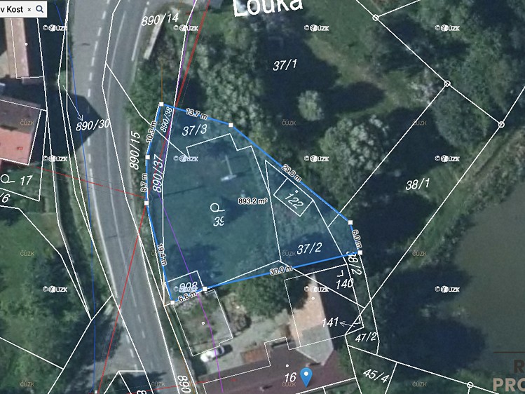 Prodej stavebního pozemku 893 m² - foto 2