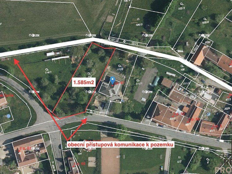 Prodej stavebního pozemku 1 585 m² - foto 1